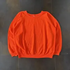 アメリカ古着　ヴィンテージ スウェット　プレーン　無地　オレンジ　メンズ　L