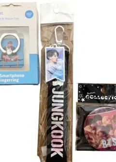 BTS JUNGKOOK 新品未使用 ストラップ 缶バッジ リング まとめ売り
