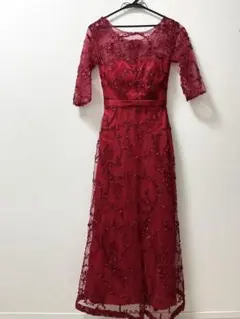 パーティードレス ロングドレス ワンピース 赤