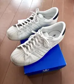 アディダス オリジナルス 美品 希少 スーパースター 80V BY 27cm 白