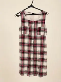 【Gap】チェック柄 ノースリーブワンピース