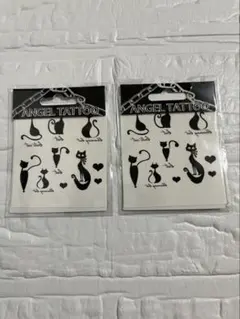 猫デザイン タトゥーシール 2シートセット