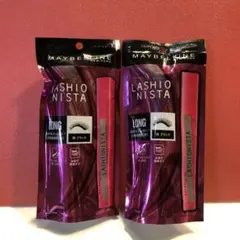 H724 メイベリン ラッシュニスタ N01 ブラック マスカラ7.5ml×2本