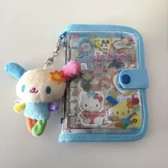 シール帳　おすそ分け　シール交換　平成女児　ウサハナバインダー　ブルー