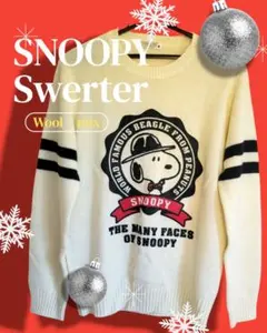 SNOOPY ニット、セーター (ウール混)PEANUTS【美品】M