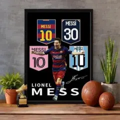リオネル・メッシ Messi A4 アートポスター W杯 10番 - メルカリ