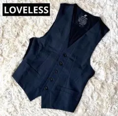 LOVELESS ラブレス ベスト ジレ ブラック 羊毛 モヘヤ シルク混
