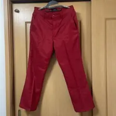 ストレートパンツ　メンズ　赤　レッド　Mサイズ　ライトオン　ディズニー　ミッキーのサムネイル