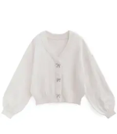 GRL ビジューリボンボタンニットカーディガン k9342e k9342f