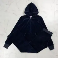 美品 ジューシークチュール ベロアセットアップジャージ 黒 サイズM*GD791
