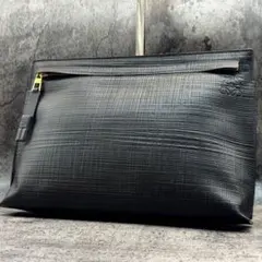 美品✨ロエベ ゴヤ アナグラム クラッチバッグ レザー ブラック