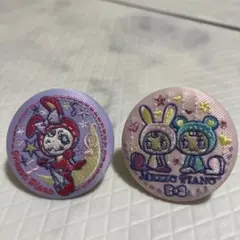 メゾピアノ刺繍缶バッジ2個セットナルミヤキャラクターズ限定品