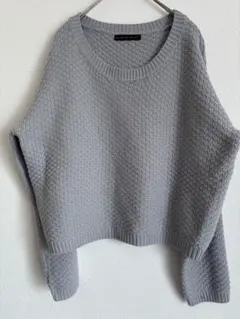 GORGE デザイン編みニット M グレー