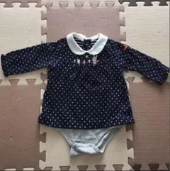 ミキハウス　紺色ロンパース 70 秋冬