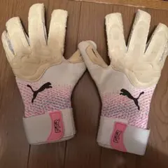 Puma FR キーパーグローブ ホワイト/ピンク