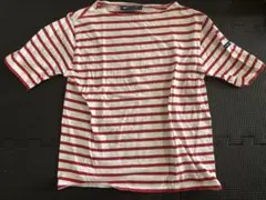 SAINT JAMES 半袖Tシャツ 赤白ストライプ