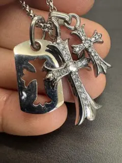 新品 ダガー イカリ 十字架 ネックレス シルバーアクセサリー