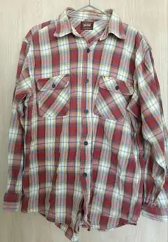 古着 70s BIG YANK レッド チェック ヘビー フランネル シャツ