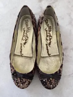 pepita d’oro united arrows ヒョウ柄　フラットシューズ