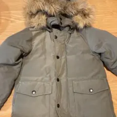 GU オリーブグリーン フード付きコート
