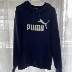 PUMA ネイビー フード付きパーカー