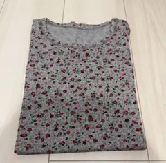 Mademoiselle NON NON 花柄 半袖Tシャツ グレーのサムネイル
