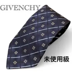 【未使用級】 GIVENCHY 4G ロゴ 総柄 ネイビー シルク100%