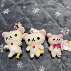 リラックマ ぬいぐるみ 3点セット キーチェーン付き
