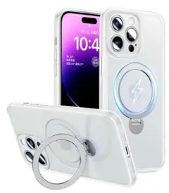 iPhone用ケース マットホワイト　14pro