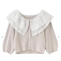 完売　新作　LILLIAN CARATビッグカラードッキングニット