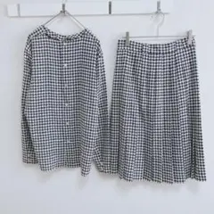EVA DONNA オンワード樫山 スカートセットアップ ハウンドトゥース柄