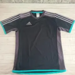 adidas サッカー ユニフォーム Tシャツ 黒×グレー×ミントのサムネイル