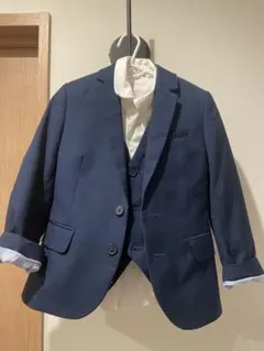 H&M ネイビー ジャケットとショートパンツ セット