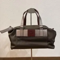 美品 VAGRIE ヴァグリエ ミニボストン ハンドバッグ レザー カーキ 