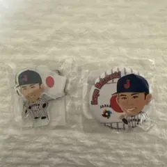 モバガチャ 侍ジャパン 菊池雄星 アクリルスタンド 缶バッジ 2個セット