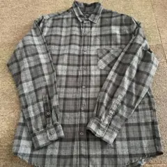 ITEMS URBAN RESEARCH グレー系チェックネルシャツ Lサイズ