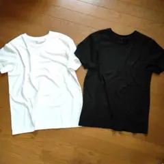 無印良品★半袖Tシャツ2枚セット ホワイトブラック黒白 XLサイズムジのサムネイル