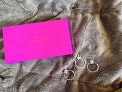 kate spade フラワーシェル　フープピアス　フープネックレス