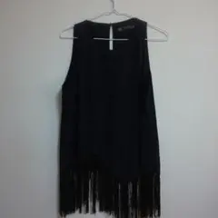 ZARA TRAFALUC 【M】黒 ノースリーブ チュニック