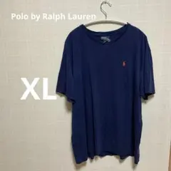 ポロ ラルフローレン XL 紺Tシャツ オレンジポニー刺繍 ビッグシルエット