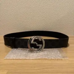 確実正規品　GUCCI グッチ　モノグラム　ベルト　レザーベルト