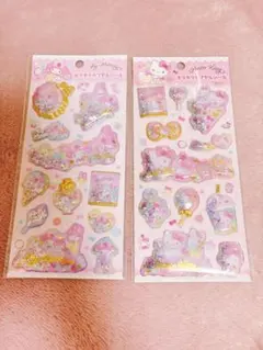 サンリオ　キラキラカプセルシール　2枚セット