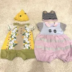【帽子付き4点セット！】いないいないばあ　ロンパース