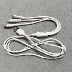 充電ケーブル 3in1 type-B,C,Lightnin 全長約1.2m