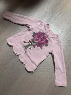 hakka花束スパンコール ピンク トレーナー 100cm