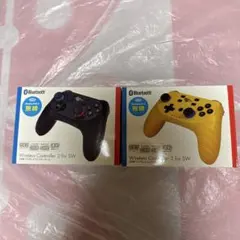 SW用ワイヤレスコントローラー3 黒・黄　各1個