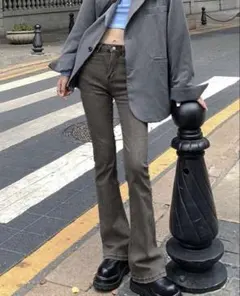 SHEIN シーイン ダークグレー ブーツカットデニム Mサイズ