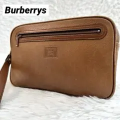 良品✨バーバリーズ ヴィンテージ クラッチバッグ レザー ノバチェック ブラウン