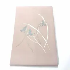 帯642 ●高級 正絹 塩瀬 刺繍 名古屋仕立て 名古屋帯