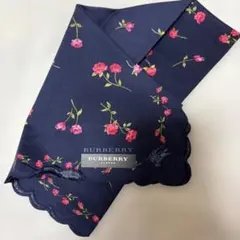 【新品】BURBERRY 花柄ハンカチ 50㎝大判